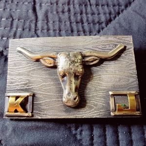 Belt Buckle with Bull